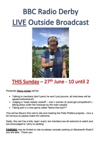 BBC Radio Derby Live Outside Broadcast poster